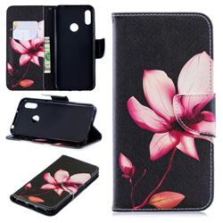 Lotus Flower Leather Wallet Case for Huawei Y6 (2019)
