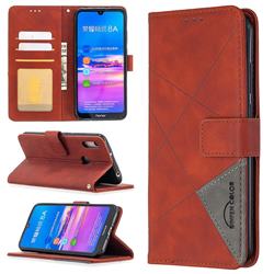 Binfen Color BF05 Prismatic Slim Wallet Flip Cover for Huawei Y6 (2019) - Brown