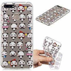 Mini Panda Clear Varnish Soft Phone Back Cover for Huawei Y6 (2018)
