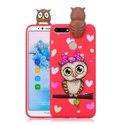 Bow Owl Soft 3D Climbing Doll Soft Case for Huawei Y6 (2018)