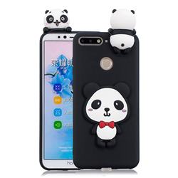 Red Bow Panda Soft 3D Climbing Doll Soft Case for Huawei Y6 (2018)