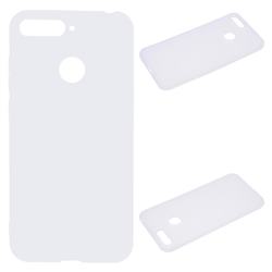 Candy Soft Silicone Protective Phone Case for Huawei Y6 (2018) - White