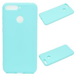 Candy Soft Silicone Protective Phone Case for Huawei Y6 (2018) - Light Blue