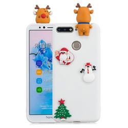 White Elk Christmas Xmax Soft 3D Silicone Case for Huawei Y6 (2018)