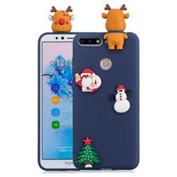 Navy Elk Christmas Xmax Soft 3D Silicone Case for Huawei Y6 (2018)