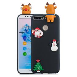 Black Elk Christmas Xmax Soft 3D Silicone Case for Huawei Y6 (2018)
