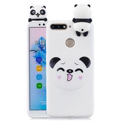 Smiley Panda Soft 3D Climbing Doll Soft Case for Huawei Y6 (2018)