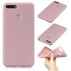Candy Soft Silicone Phone Case for Huawei Y6 (2018) - Lotus Pink