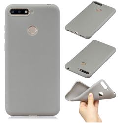Candy Soft Silicone Phone Case for Huawei Y6 (2018) - Gray
