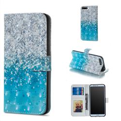 Sea Sand 3D Painted Leather Phone Wallet Case for Huawei Y6 (2018)