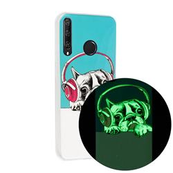 Headphone Puppy Noctilucent Soft TPU Back Cover for Huawei Y6p