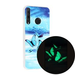 Flying Butterflies Noctilucent Soft TPU Back Cover for Huawei Y6p