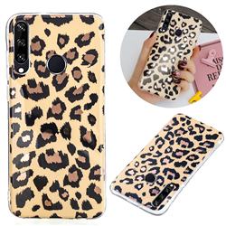 Leopard Galvanized Rose Gold Marble Phone Back Cover for Huawei Y6p