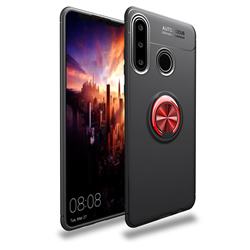 Auto Focus Invisible Ring Holder Soft Phone Case for Huawei Y6p - Black Red