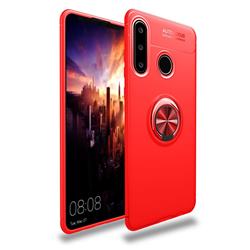 Auto Focus Invisible Ring Holder Soft Phone Case for Huawei Y6p - Red