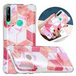 Cherry Glitter Painted Marble Electroplating Protective Case for Huawei Y6p