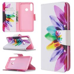 Seven-color Flowers Leather Wallet Case for Huawei Y6p