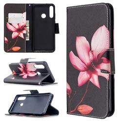 Lotus Flower Leather Wallet Case for Huawei Y6p