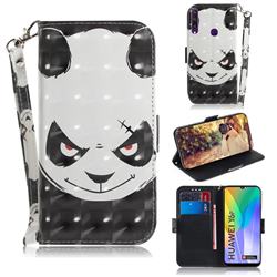 Angry Bear 3D Painted Leather Wallet Phone Case for Huawei Y6p