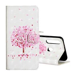 Sakura Flower Tree 3D Painted Leather Phone Wallet Case for Huawei Y6p