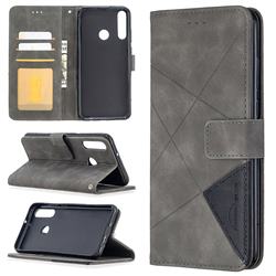 Binfen Color BF05 Prismatic Slim Wallet Flip Cover for Huawei Y6p - Gray