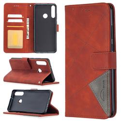 Binfen Color BF05 Prismatic Slim Wallet Flip Cover for Huawei Y6p - Brown