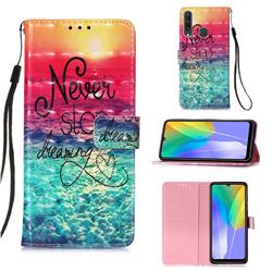 Colorful Dream Catcher 3D Painted Leather Wallet Case for Huawei Y6p
