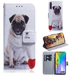 Pug Dog PU Leather Wallet Case for Huawei Y6p