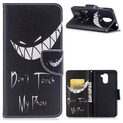 Crooked Grin Leather Wallet Case for Huawei Y7(2017)