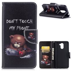 Chainsaw Bear Leather Wallet Case for Huawei Y7(2017)