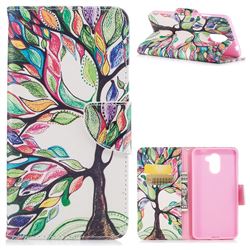 The Tree of Life Leather Wallet Case for Huawei Y7(2017)