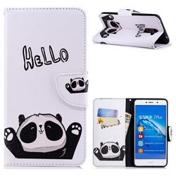 Hello Panda Leather Wallet Case for Huawei Y7(2017)
