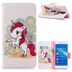 Cloud Star Unicorn Leather Wallet Case for Huawei Y7(2017)