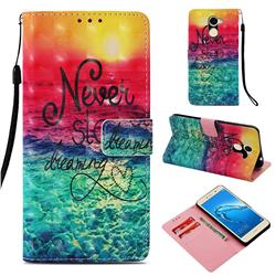 Colorful Dream Catcher 3D Painted Leather Wallet Case for Huawei Y7(2017)