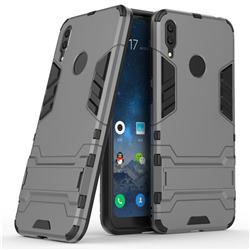 Armor Premium Tactical Grip Kickstand Shockproof Dual Layer Rugged Hard Cover for Huawei Y7(2019) / Y7 Prime(2019) / Y7 Pro(2019) - Gray