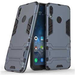 Armor Premium Tactical Grip Kickstand Shockproof Dual Layer Rugged Hard Cover for Huawei Y7(2019) / Y7 Prime(2019) / Y7 Pro(2019) - Navy