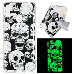 Red-eye Ghost Skull Noctilucent Soft TPU Back Cover for Huawei Y7(2019) / Y7 Prime(2019) / Y7 Pro(2019)