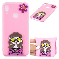 Violet Girl Soft 3D Silicone Case for Huawei Y7(2019) / Y7 Prime(2019) / Y7 Pro(2019)