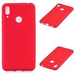 Candy Soft Silicone Protective Phone Case for Huawei Y7(2019) / Y7 Prime(2019) / Y7 Pro(2019) - Red