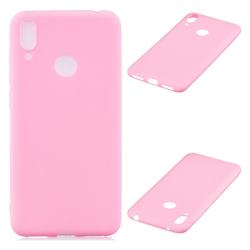 Candy Soft Silicone Protective Phone Case for Huawei Y7(2019) / Y7 Prime(2019) / Y7 Pro(2019) - Dark Pink