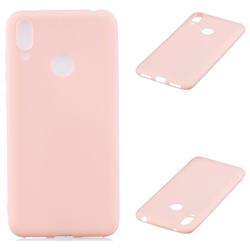 Candy Soft Silicone Protective Phone Case for Huawei Y7(2019) / Y7 Prime(2019) / Y7 Pro(2019) - Light Pink