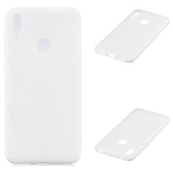Candy Soft Silicone Protective Phone Case for Huawei Y7(2019) / Y7 Prime(2019) / Y7 Pro(2019) - White