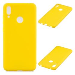 Candy Soft Silicone Protective Phone Case for Huawei Y7(2019) / Y7 Prime(2019) / Y7 Pro(2019) - Yellow