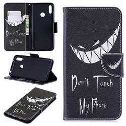 Crooked Grin Leather Wallet Case for Huawei Y7(2019) / Y7 Prime(2019) / Y7 Pro(2019)