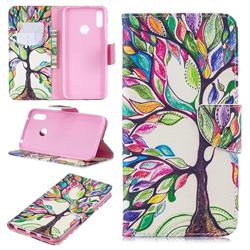 The Tree of Life Leather Wallet Case for Huawei Y7(2019) / Y7 Prime(2019) / Y7 Pro(2019)