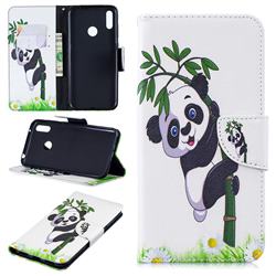 Bamboo Panda Leather Wallet Case for Huawei Y7(2019) / Y7 Prime(2019) / Y7 Pro(2019)