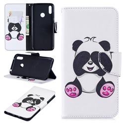 Lovely Panda Leather Wallet Case for Huawei Y7(2019) / Y7 Prime(2019) / Y7 Pro(2019)