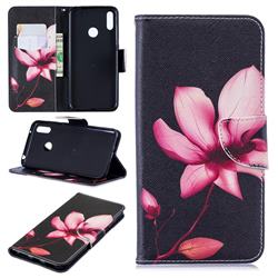 Lotus Flower Leather Wallet Case for Huawei Y7(2019) / Y7 Prime(2019) / Y7 Pro(2019)