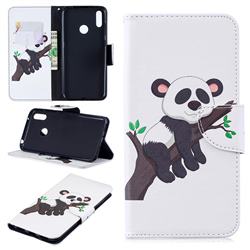 Tree Panda Leather Wallet Case for Huawei Y7(2019) / Y7 Prime(2019) / Y7 Pro(2019)