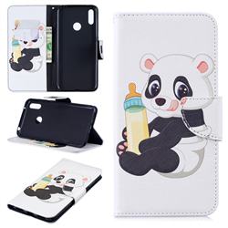 Baby Panda Leather Wallet Case for Huawei Y7(2019) / Y7 Prime(2019) / Y7 Pro(2019)